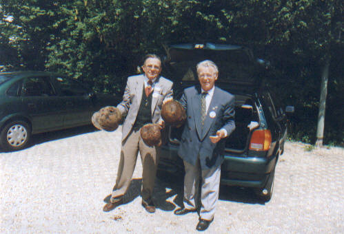 American helmets found in woods around Kesternich, some of them with bullet holes.